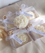 Flower scented candle